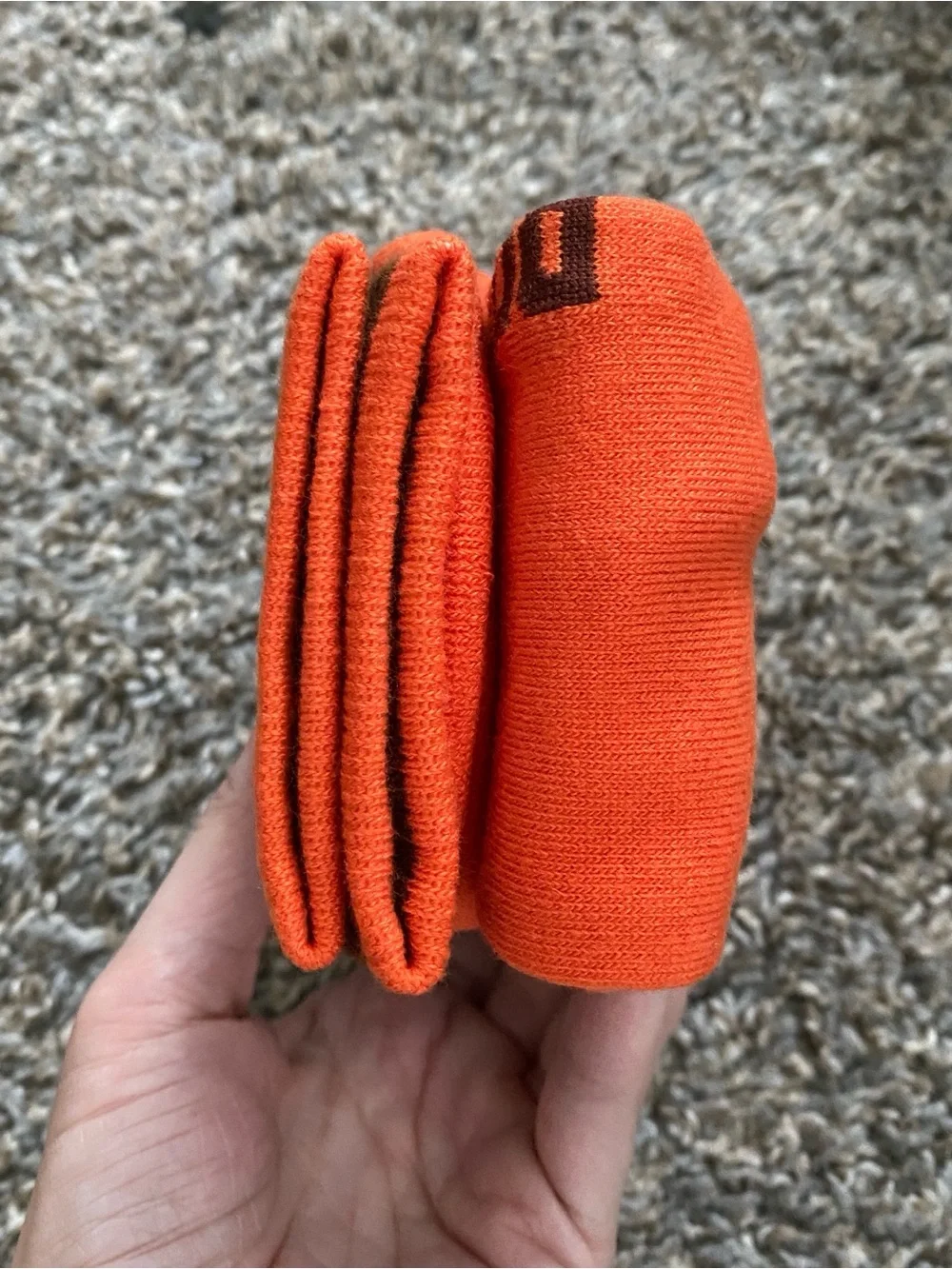 NFL Super Fan Browns Quarter Socks - Orange (L/XL)